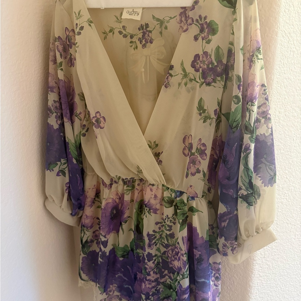 Floral V-Neck Romper